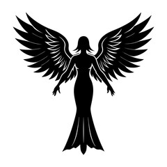 Angel Silhouette vector illustration