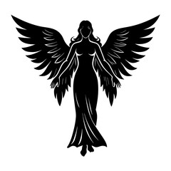 Angel Silhouette vector illustration