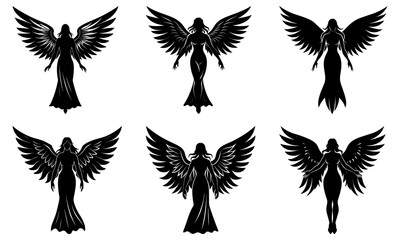 Angel Silhouette vector illustration
