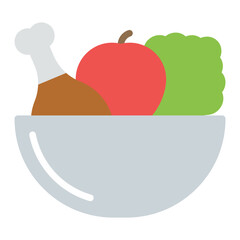 Nutritious Meals icon vector image. Can be used for Elderly Care.