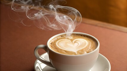 Latte Art Masterpiece Heart Design with Moon-Shape Steam