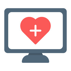 Obraz premium Echocardiogram icon vector image. Can be used for Cardiology.