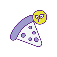 Vegan Pizza vector icons stock illustration
