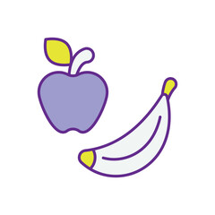 Fruits vector icons stock illustration