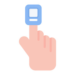 Pulse Oximeter icon vector image. Can be used for Cardiology.
