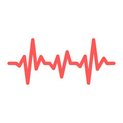 Pulse icon vector image. Can be used for Cardiology.