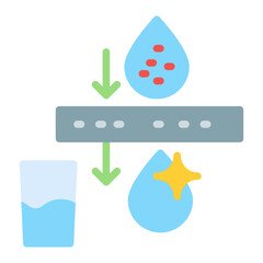 Desalination icon vector image. Can be used for Water Treatment.