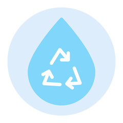Sustainability icon vector image. Can be used for Water Treatment.
