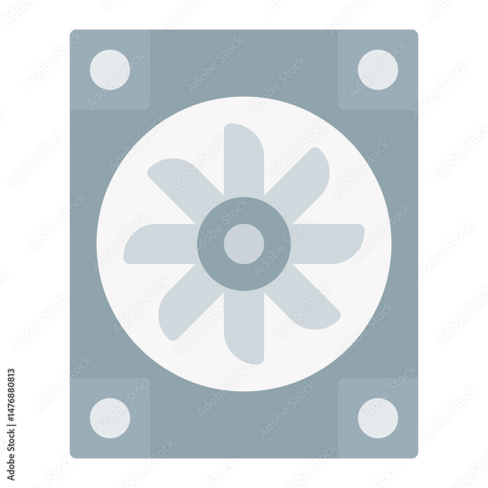 Poster cooling fan icon vector image. can be used for additive maufacturing.