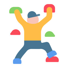 Bouldering icon vector image. Can be used for Rock Climbing.