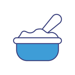 Oatmeal vector icons stock illustration