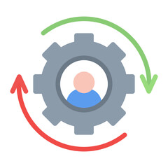 Change Management icon vector image. Can be used for Business Risks.