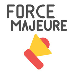 Force Majeure icon vector image. Can be used for Business Risks.