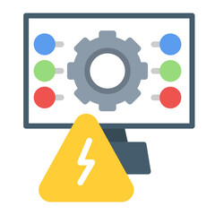 IT System Outages icon vector image. Can be used for Business Risks.