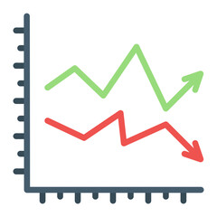 Market Volatility icon vector image. Can be used for Business Risks.
