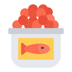 Caviar icon vector image. Can be used for Fish and Seafood.