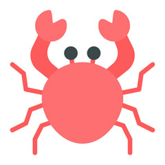Crab icon vector image. Can be used for Fish and Seafood.