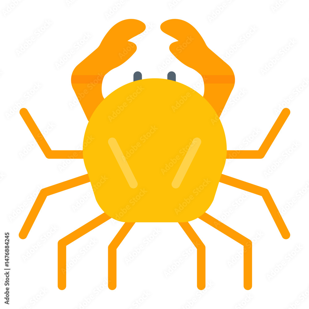 Aufkleber soft shell crab icon vector image. can be used for fish and seafood.