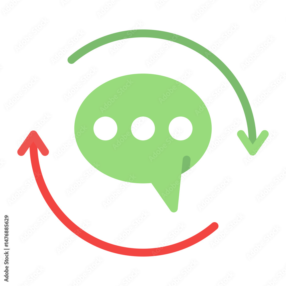 Poster feedback loop icon vector image. can be used for organization.