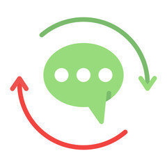 Feedback Loop icon vector image. Can be used for Organization.
