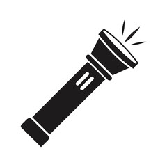 a flashlight icon of silhouette vector illustration