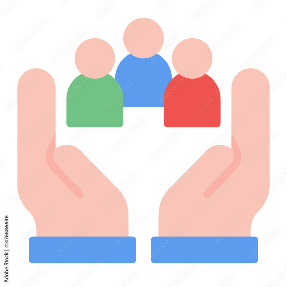 Poster support group icon vector image. can be used for tuberculosis.