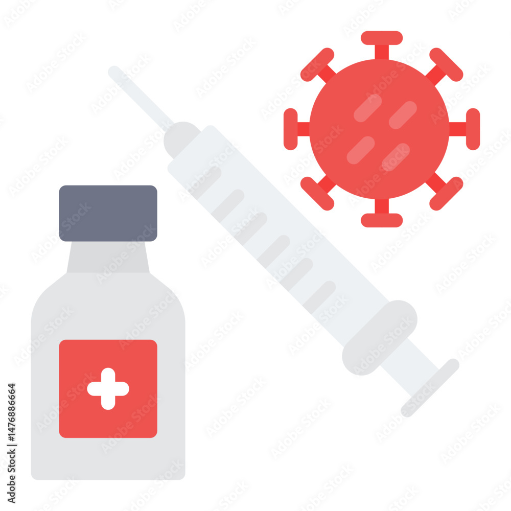 Poster vaccine icon vector image. can be used for tuberculosis.