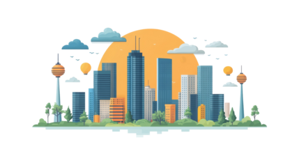 City skyline illustration