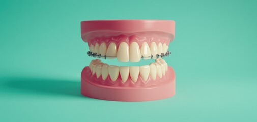 Obraz premium orthodontist focuses on improving oral health and smile with braces and dental correction to align teeth, jaw, and enhance enamel.