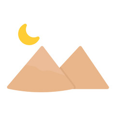Fototapeta premium Sand Dunes icon vector image. Can be used for Islamic New Year.