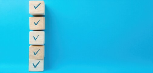 productivity and efficiency with a blue checklist featuring organized blocks and clear checkmarks, enhancing planning, workflow, and mindful time management for successful task completion