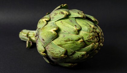 Obraz premium Artichoke on a black background