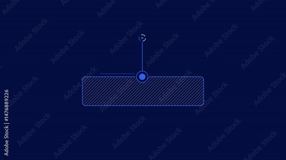 Poster infographic element - animated striped callout box with top center line