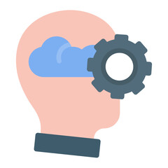 Thought process icon vector image. Can be used for Thought Leadership.