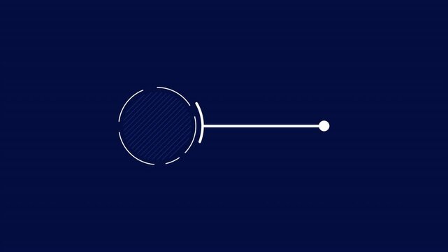 Infographic element - animated striped circle callout with horizontal line
