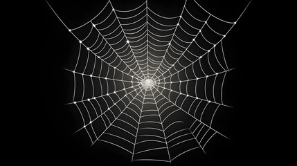 Fototapeta premium Halloween Spiderweb Vector Symbol Icon Design: Spooky and Creepy Spider Web Graphic