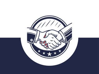 Handshake Logo, Partnership, Deal, Trust, Business Agreement, and Teamwork, new icon, vector handshake 