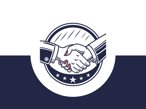 Handshake Logo, Partnership, Deal, Trust, Business Agreement, and Teamwork, new icon, vector handshake 