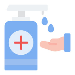 Fototapeta premium Hand Sanitizer icon vector image. Can be used for Physical Wellbeing.