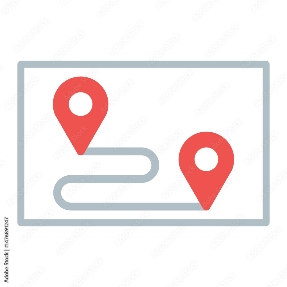 Poster running route icon vector image. can be used for physical wellbeing.