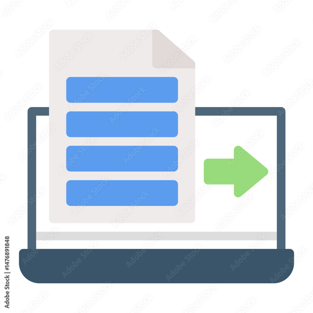 Poster data export icon vector image. can be used for business onboarding.