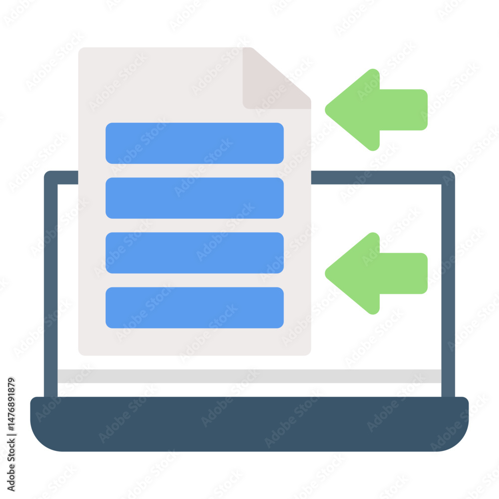 Poster data import icon vector image. can be used for business onboarding.