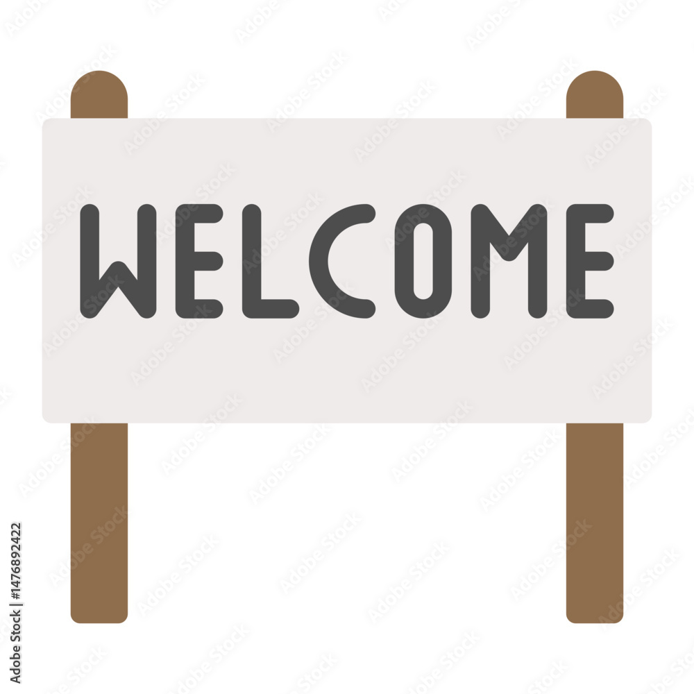 Poster welcome icon vector image. can be used for business onboarding.