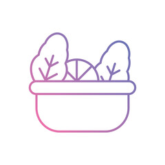 Salad Bowl vector icons stock illustration