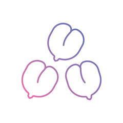 Chickpeas vector icons stock illustration