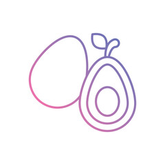 Avocado vector icons stock illustration