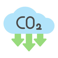 Greenhouse Gas Reduction icon vector image. Can be used for World Environment Day.