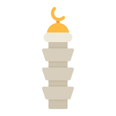 Minaret icon vector image. Can be used for Eid al Adha.