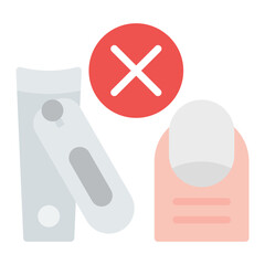 Obraz premium No Nail Cutting icon vector image. Can be used for Eid al Adha.
