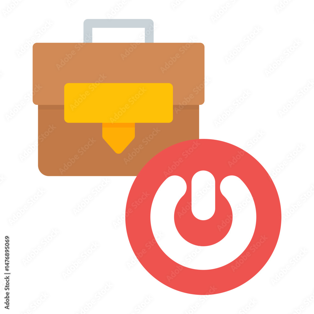 Aufkleber shutdown icon vector image. can be used for business disruption.